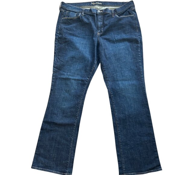 Old Navy The Sweetheart Blue Jeans • Size 18 Long • Mid Rise Bootcut Wide Leg - Picture 2 of 5